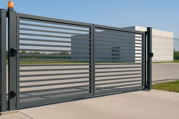 a building featureing a new metal gate fence from LEANDER FENCE REPAIR in Leander, TX - fencing near me