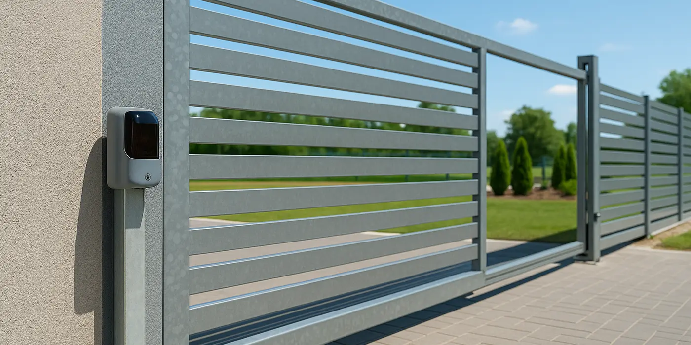 a galvanized metal fence from LEANDER FENCE REPAIR in Leander, TX - Pool Safety Fence Installation