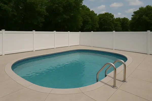 a fenced-in swimming pool from LEANDER FENCE REPAIR in Leander, TX - Residential Pine Fence Replacement