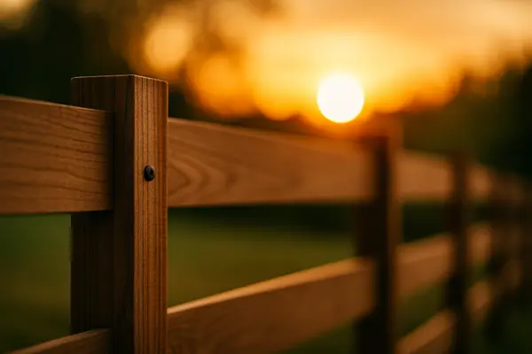a wooden fence with the sunset as background from Leander Fence Repair in Liberty Hill, TX - Liberty Hill TX